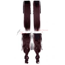 Color: wine red. Τεχνητή ουρά - κόκκινα μαλλιά  Τεχνητή ουρά