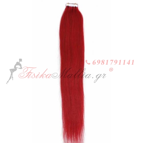 Ombre και έγχρωμα αυτοκόλλητα - κόκκινα  Μαλλιά σε αυτοκολλητά 45 εκ., 55 εκ., 65 εκ.