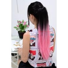 τεχνητη αλογοουρα ombre - Pink  Τεχνητή ουρά