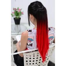 τεχνητη αλογοουρα ombre - Red  Τεχνητή ουρά